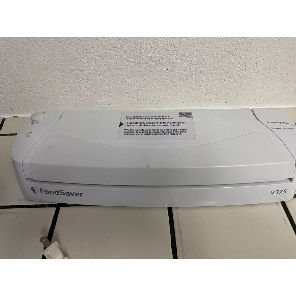 Foodsaver Vacuum Sealer Food Storage Packaging System Primary Series V375 White